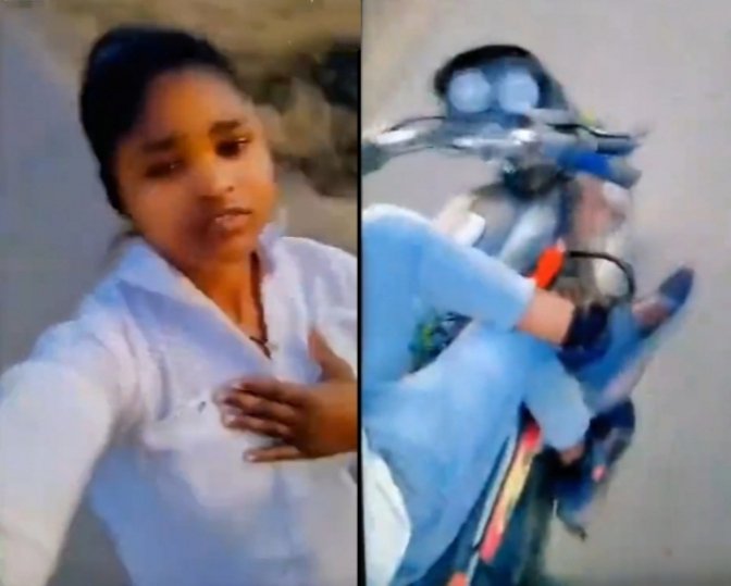 खतरनाक बाइक स्टंट पड़ा भारी, युवती पर 25 हजार का जुर्माना, वाहन जब्त