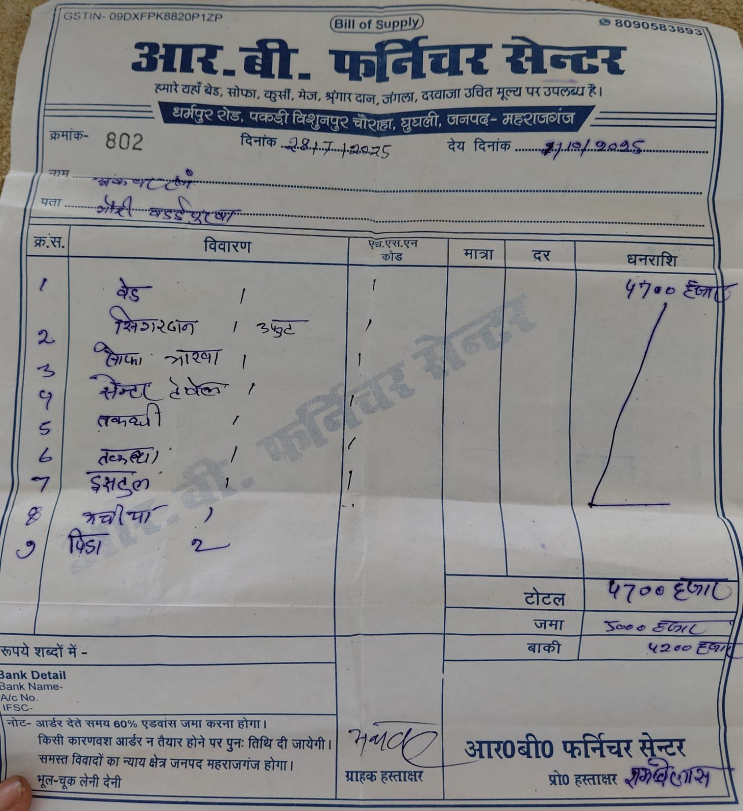 बेटी की शादी के लिए बनवाया फर्नीचर, भुगतान के बाद भी नहीं मिला सामान; व्यापारी पर धोखाधड़ी का आरोप