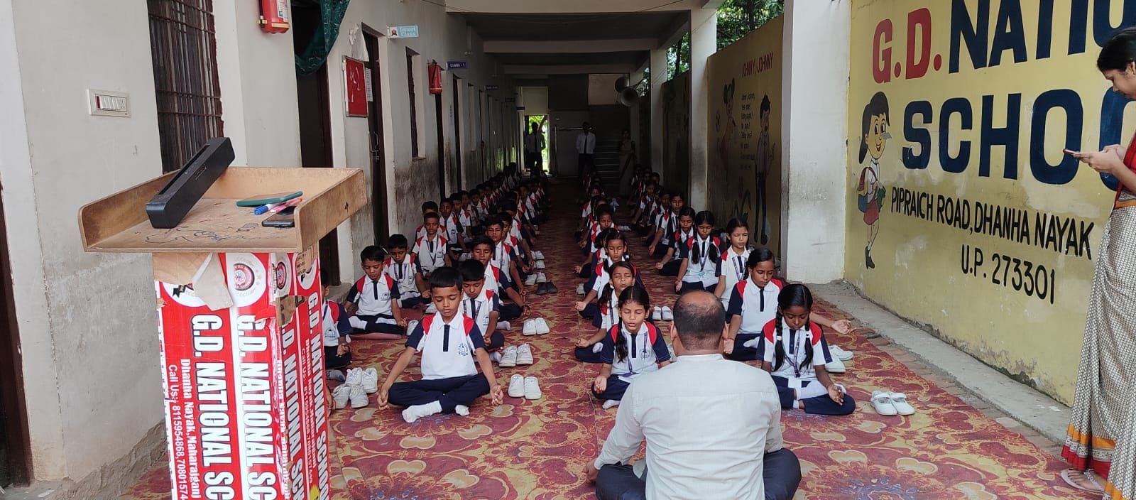 अंतरराष्ट्रीय योग दिवस पर जीडी नेशनल स्कूल में बच्चों ने किया योगाभ्यास
