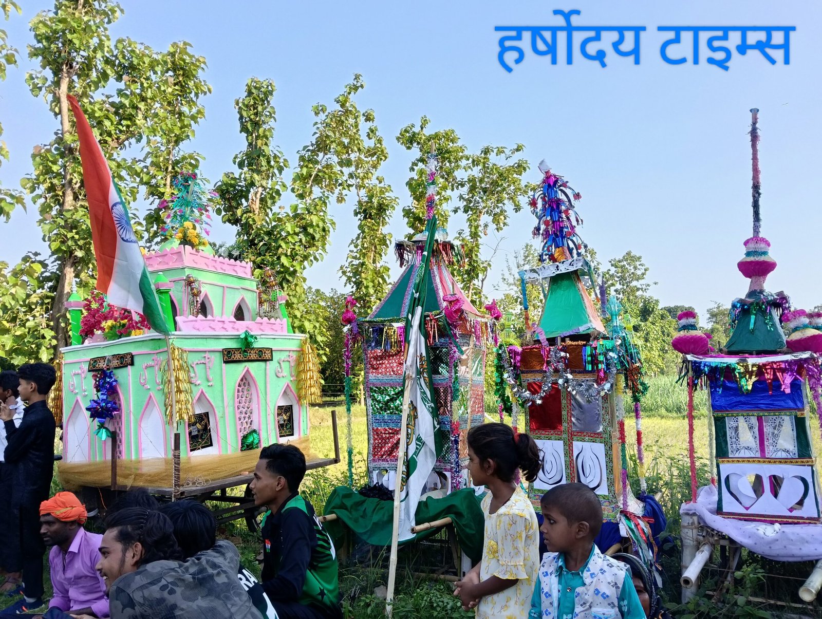 सिसवा में अकीदत के साथ निकला मोहर्रम का ताजिया जुलूस, कर्बला में सुपुर्द-ए-खाक किए गए ताजिए