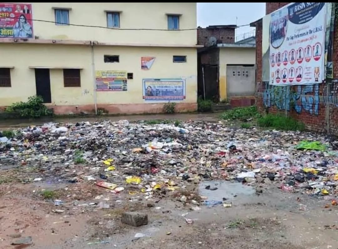 सड़क किनारे कचरे के ढेर से बढ़ी परेशानी, ग्रामीणों ने उठाई सफाई की मांग