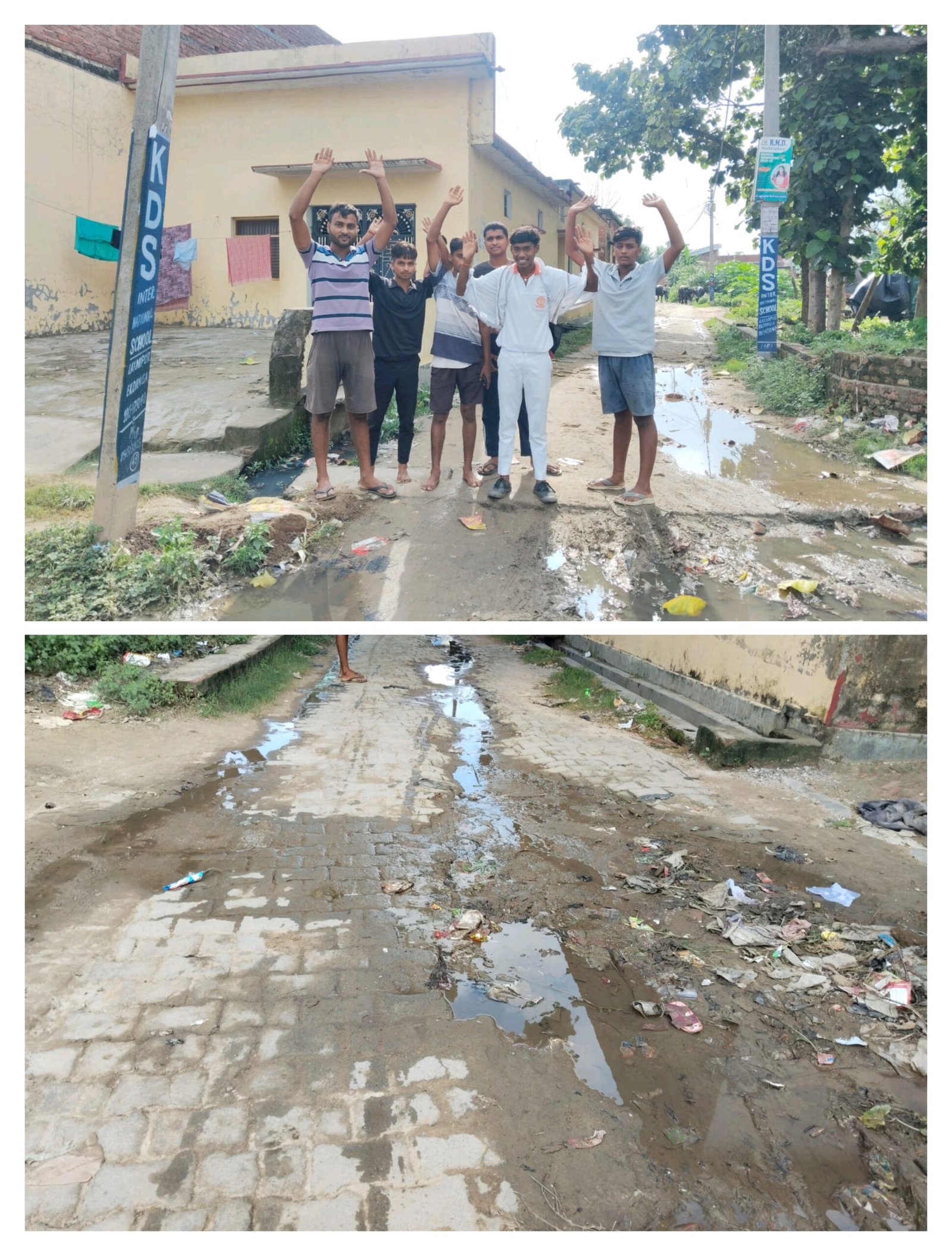 हादसों से भी नहीं मिली सीख! गोपाला में सड़क पर बहता नालियों का गंदा पानी, ग्रामीणों का फूटा गुस्सा