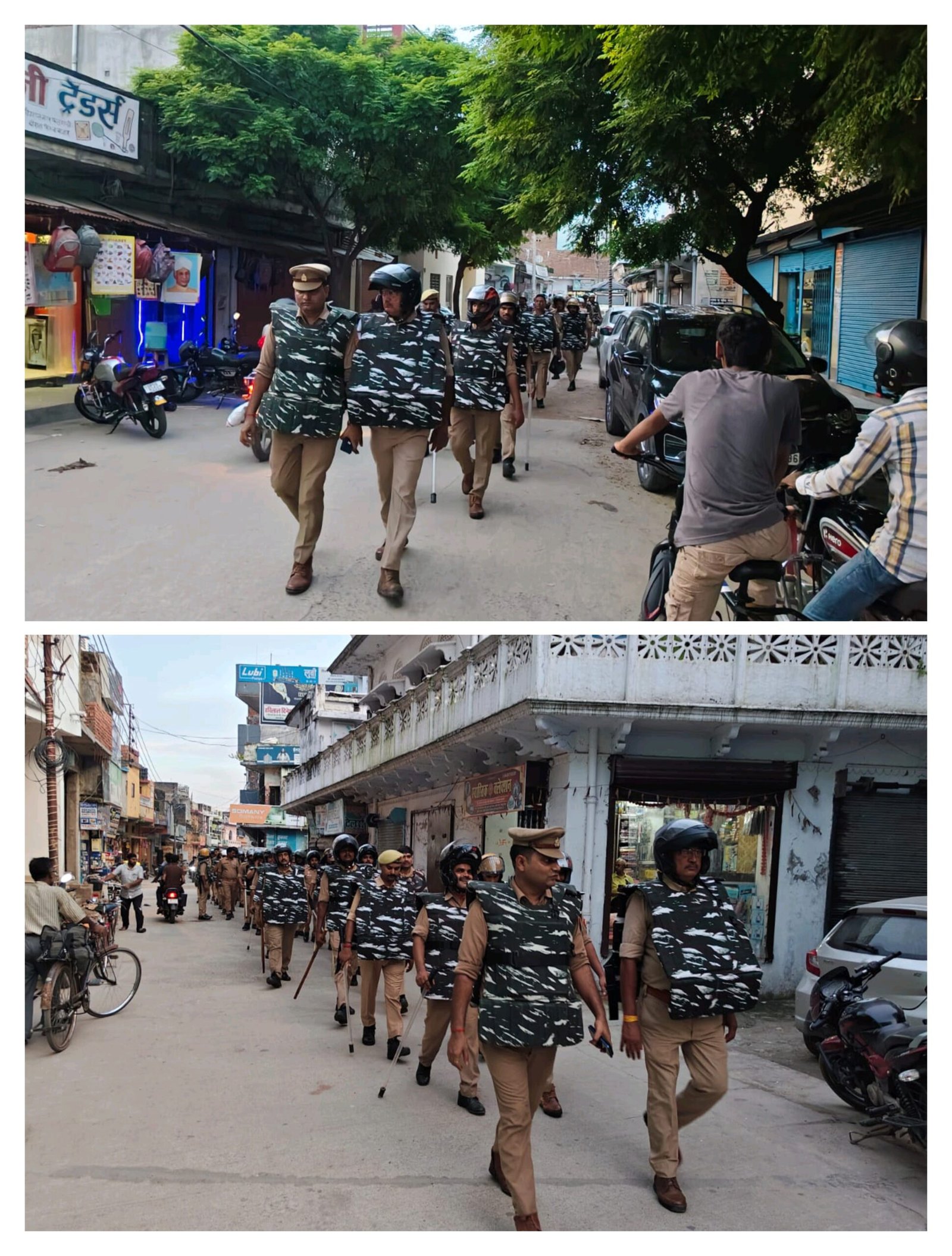 सुरक्षा व्यवस्था को लेकर सिसवा बाजार में थाना कोठीभार पुलिस का पैदल गश्त, लोगों को कराया सुरक्षा का एहसास