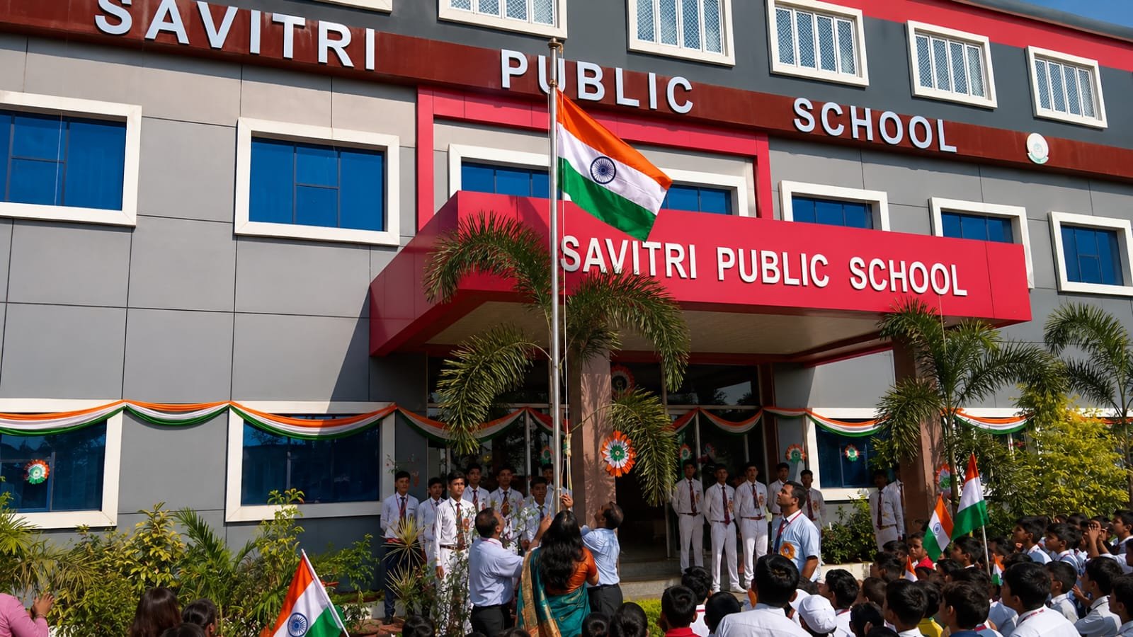 सावित्री पब्लिक स्कूल में देशभक्ति के रंग में रंगा स्वतंत्रता दिवस समारोह